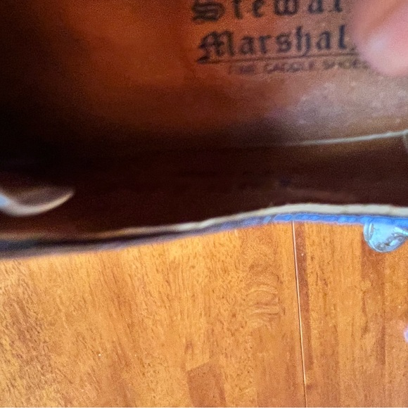 STEWART MARSHALL  FINE LEATHER MENS SADDLE SHOES. WORN 2 TIMES ONLY - Picture 4 of 5